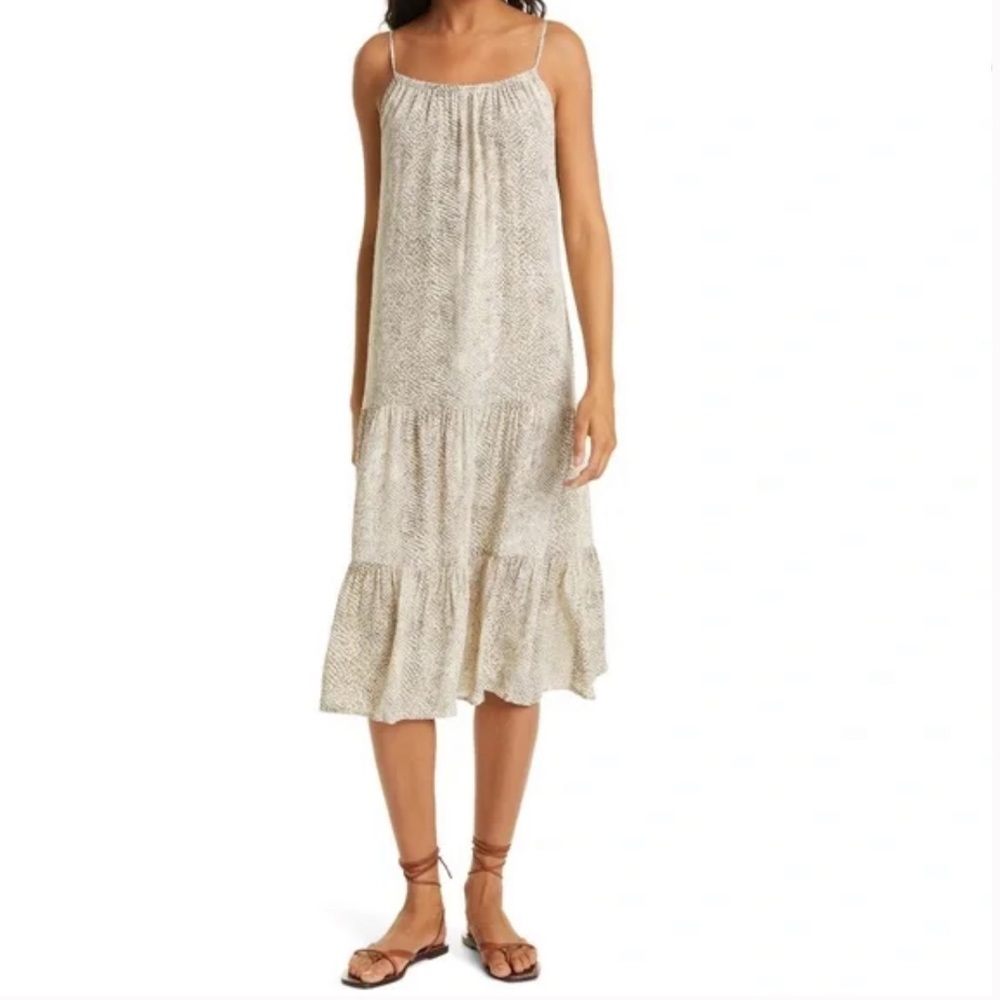 Rails Adora Snake-Print Midi Dress